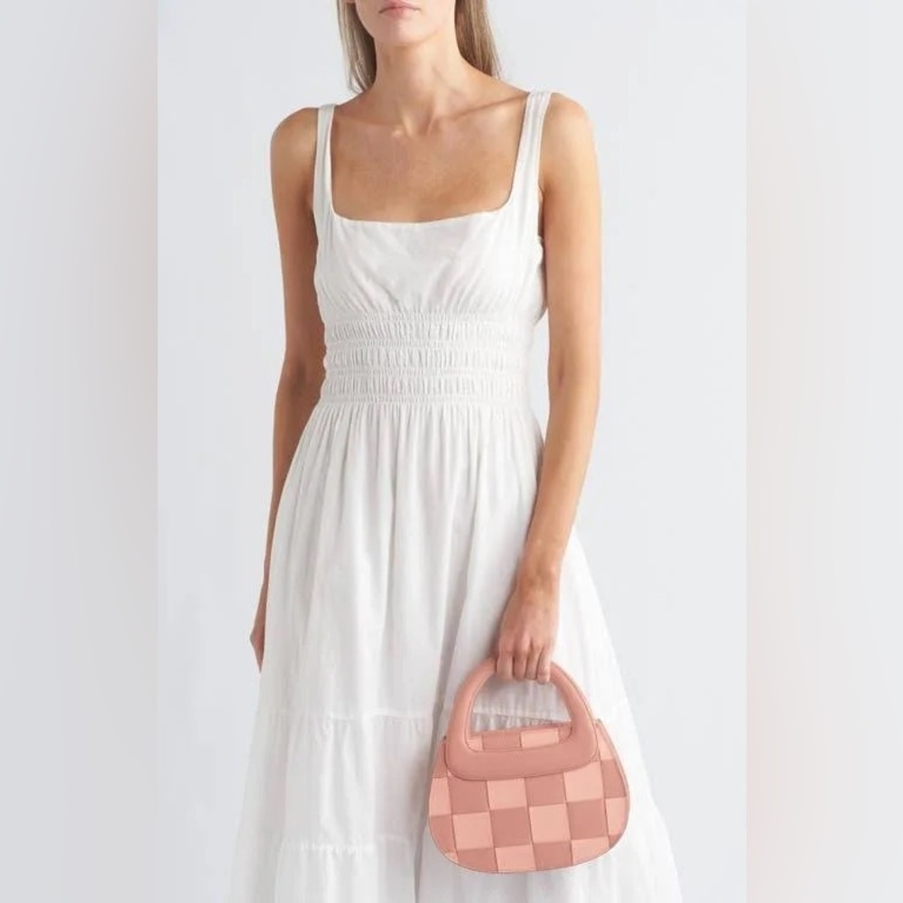 LELE SADOUGHI CARLA CHECKERED LEATHER TOP HANDLE BAG - Picture 3 of 12